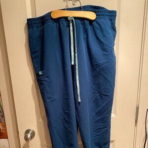 Petite length, Garde Malade, Jogger Scrub pants, blue opale